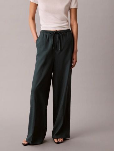 Calvin Klein - Quần Vải Nữ Linen Weekend Straight Fit