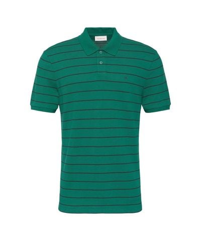 Calvin Klein - Áo Polo Nam Short Sleeve Striped Pique Monogram Polo