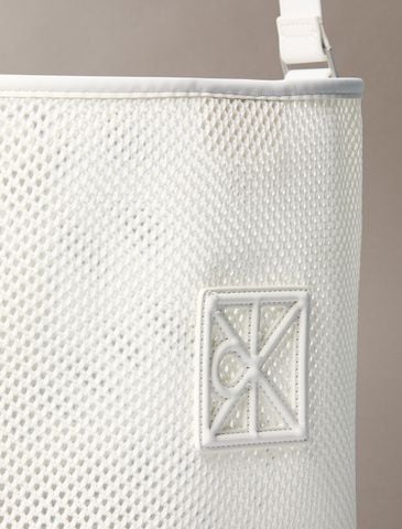 Calvin Klein - Túi Đeo Vai Nữ Mesh Emblem Logo Bucket Bag With Pouch