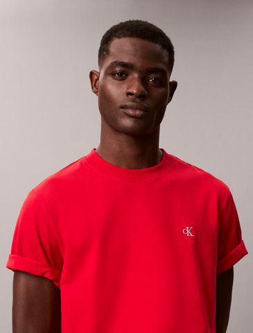 Calvin Klein - Áo thun thời trang nam Embroidered Monogram Relaxed T-Shirt