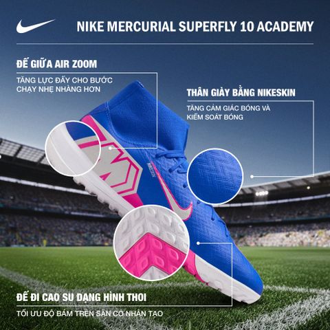 Nike - Giày Đá Bóng Sân Cỏ Nhân Tạo Nam Mercurial Superfly 10 Academy TF Shoes