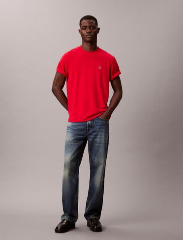 Calvin Klein - Áo thun thời trang nam Embroidered Monogram Relaxed T-Shirt