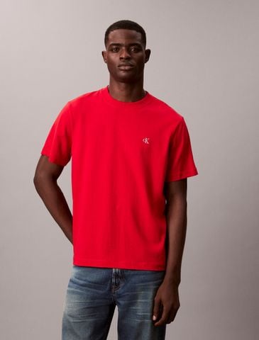 Calvin Klein - Áo thun thời trang nam Embroidered Monogram Relaxed T-Shirt