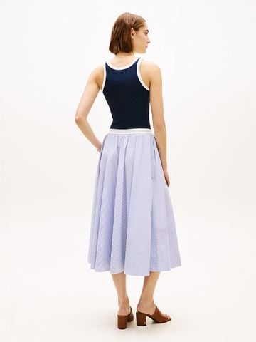 Tommy Hilfiger - Chân Váy Nữ Logo Waistband Midi A-Line Skirt