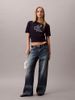 Calvin Klein - Áo Len Tay Ngắn Nữ Monogram Cropped Sweater