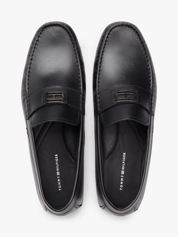 Tommy Hilfiger - Giày Thời Trang Nam Flag Plaque Leather Driver Shoes