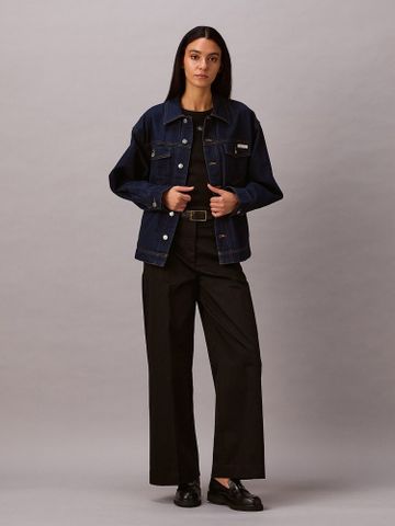 Calvin Klein - Áo Khoác Jean Nữ Denim Cinched Belted Jacket