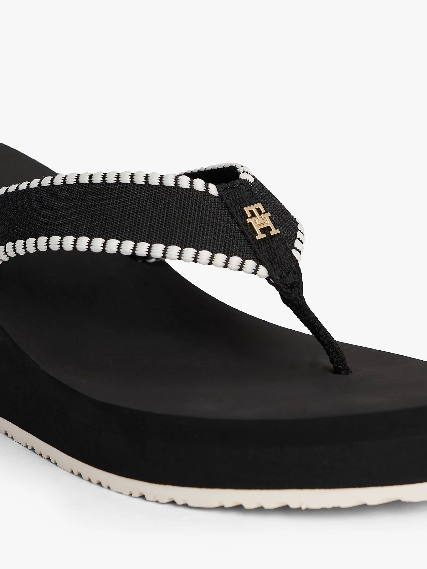 Tommy Hilfiger - Dép xỏ ngón nữ TH Monogram Wedge Flip-Flops