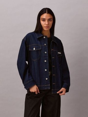 Calvin Klein - Áo Khoác Jean Nữ Denim Cinched Belted Jacket
