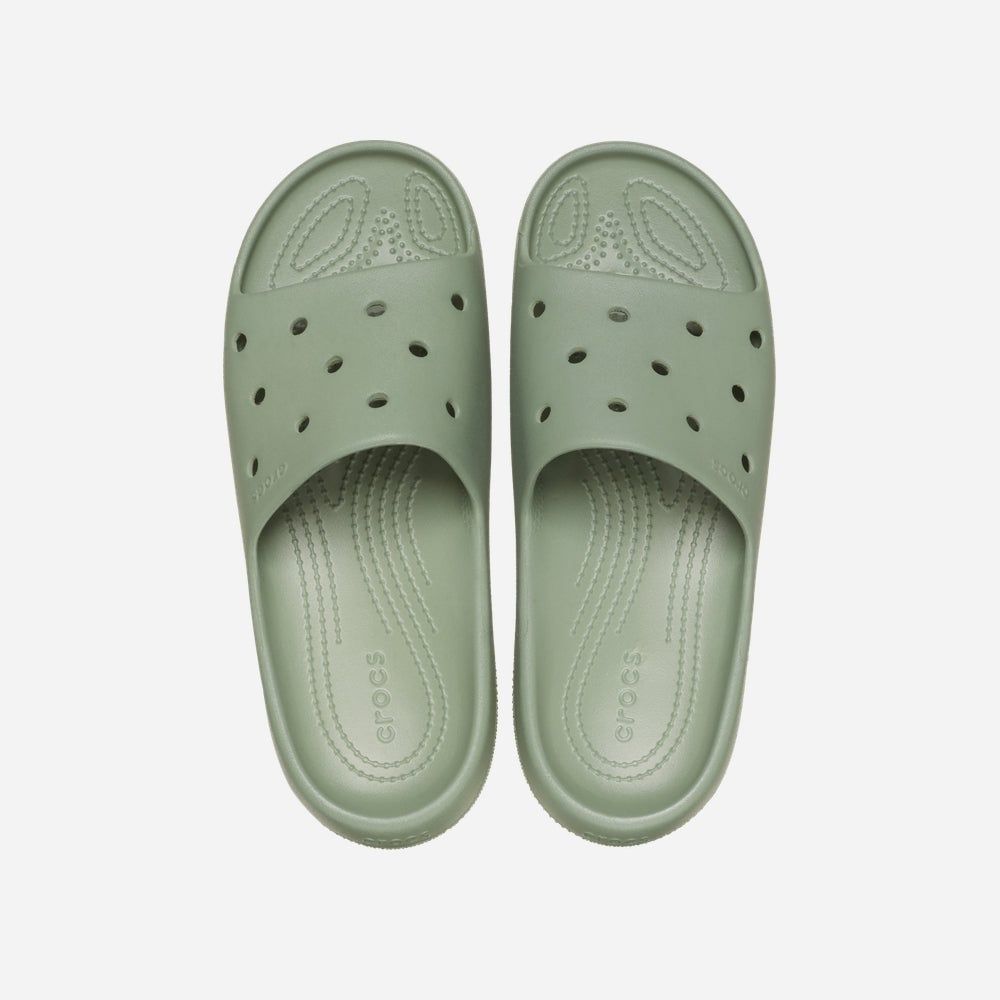 Crocs - Xăng đan nam nữ Classic Slide V2 Moss Lifestyle