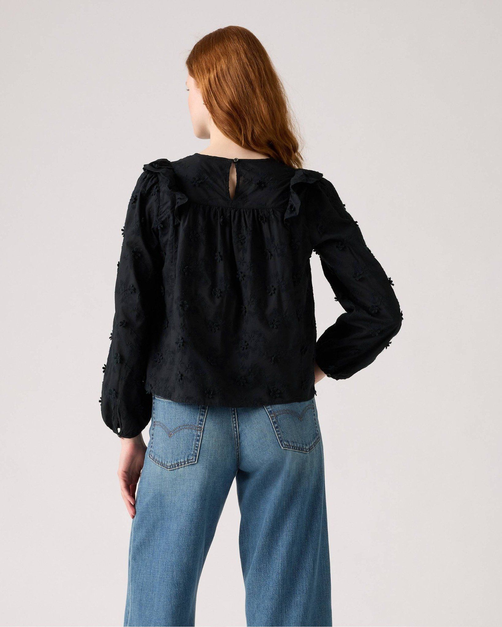 Levi's - Áo thời trang tay dài nữ Women's Mallory Blouse - Anthracite Night