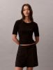 Calvin Klein - Áo Thun Tay Ngắn Nữ CK Variegated Rib Nano Logo