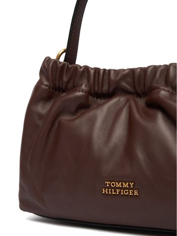 Tommy Hilfiger - Túi đeo chéo nữ Soft Leather Logo Plaque Crossbody Bag - Black
