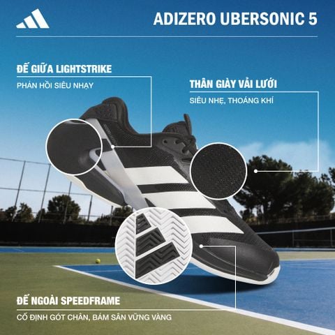 Adidas - Giày Quần Vợt Tennis Unisex Adizero Ubersonic 5 - 3