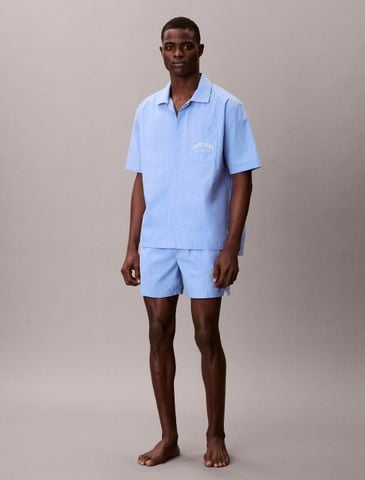 Calvin Klein - Áo Ngủ Nam Cotton Crest Logo Pyjama Top