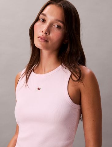 Calvin Klein - Áo ba lỗ nữ Cotton Stretch Rib Tank Top