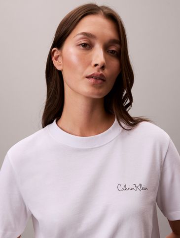 Calvin Klein - Áo Thun Tay Ngắn Nữ Script Logo Graphic Classic T-Shirt