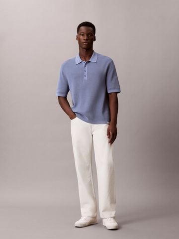Calvin Klein - Áo Thun Có Cổ Nam Waffle Knit Polo Shirt