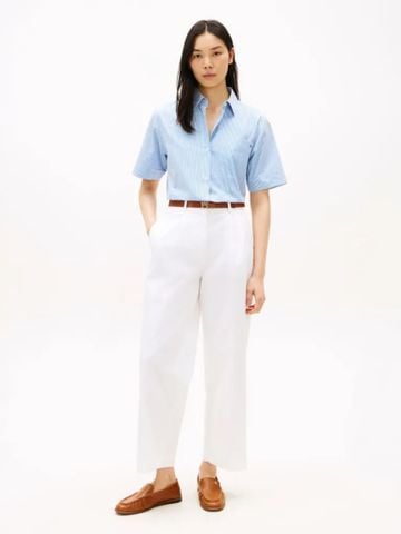 Tommy Hilfiger - Áo Sơ Mi Nữ Essential Poplin Short Sleeve Shirts
