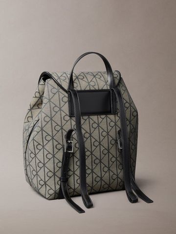 Calvin Klein - Ba Lô Nữ Emblem Logo Jacquard Flap Backpack