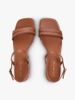 Tommy Hilfiger - Xăng Đan Nữ Leather Contrast Topstitch Block Heel Sandals