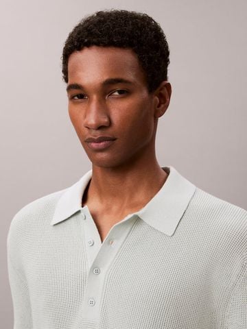 Calvin Klein - Áo Thun Có Cổ Nam Waffle Knit Polo Shirt