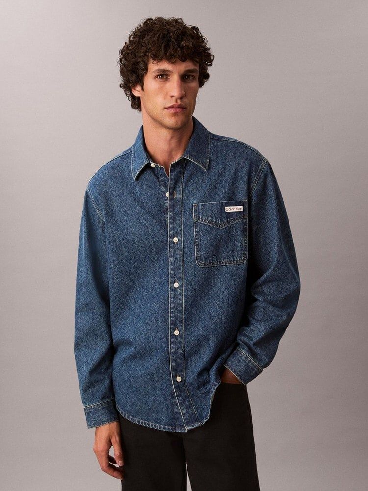Calvin Klein - Áo sơ mi tay dài nam Denim Classic Button-Down Shirt