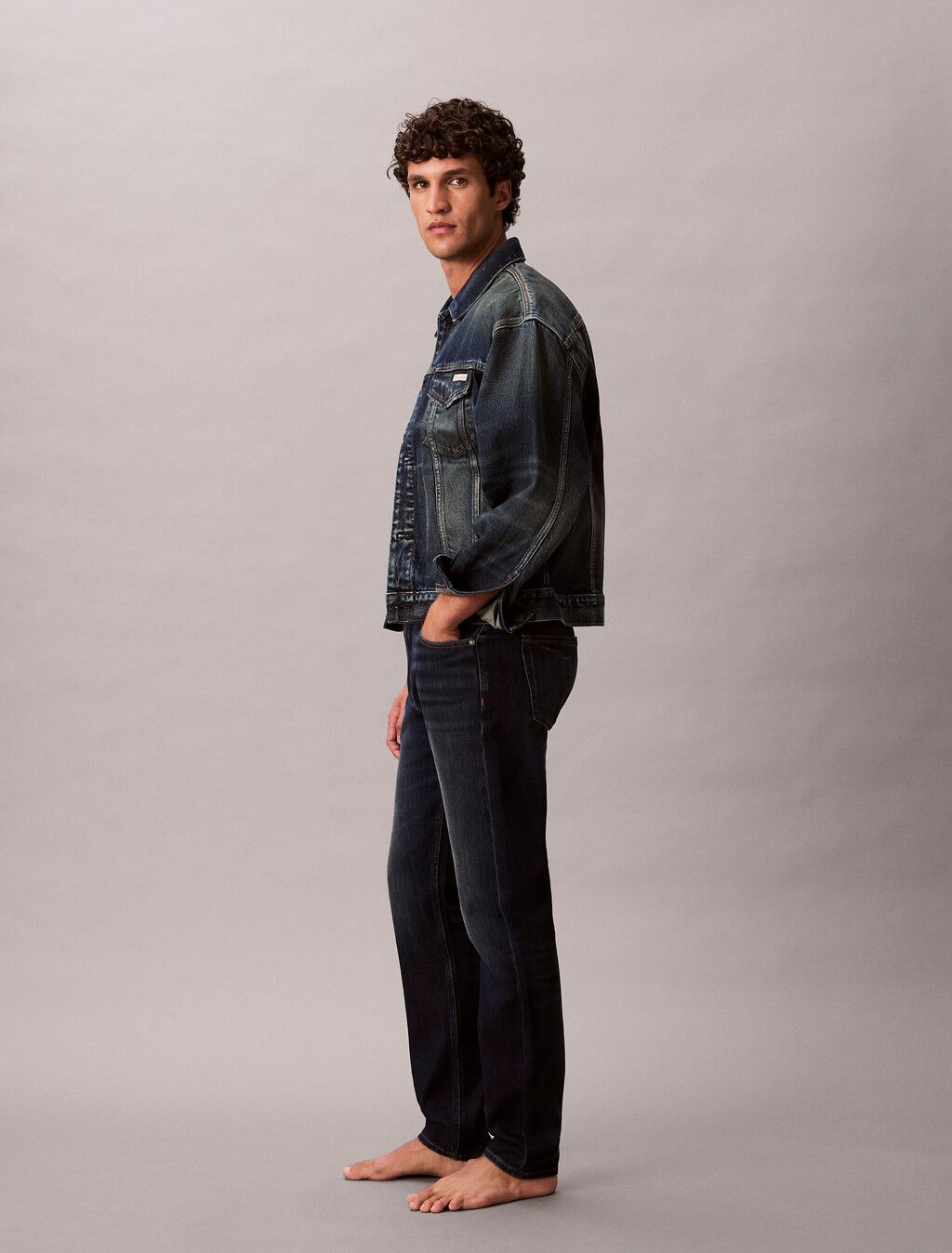 Calvin Klein - Quần jeans ống ôm nam Slim Taper 37.5 Jeans