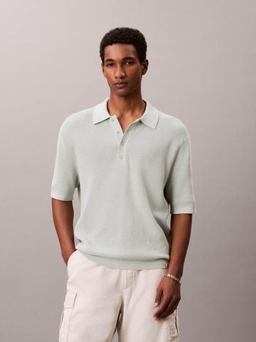 Calvin Klein - Áo Thun Có Cổ Nam Waffle Knit Polo Shirt