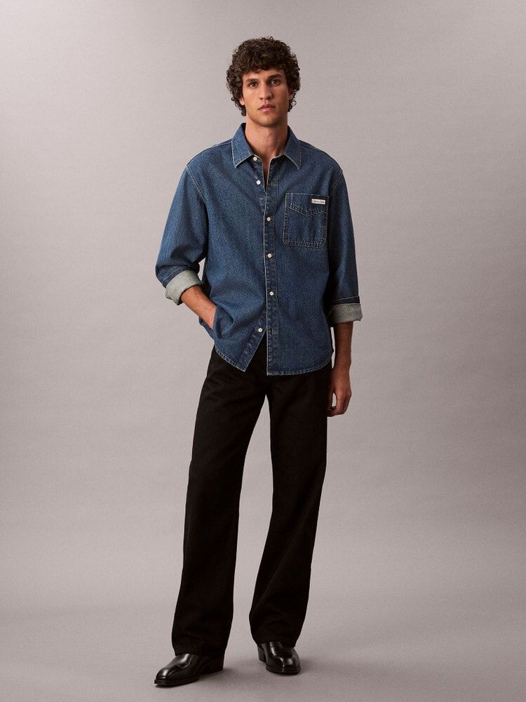 Calvin Klein - Áo sơ mi tay dài nam Denim Classic Button-Down Shirt