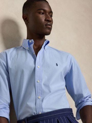 Ralph Lauren - Áo Sơ Mi Tay Dài Nam Custom Fit Stretch Poplin Shirt