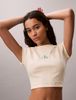 Calvin Klein - Áo Thun Tay Ngắn Nữ Slim Ribbed Stripe T-Shirt
