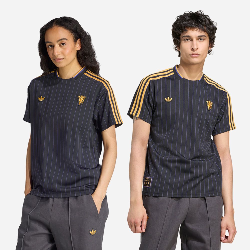 adidas - Áo thun đá banh Nam Men's Adidas Manchester United Icon Football Jersey - Black
