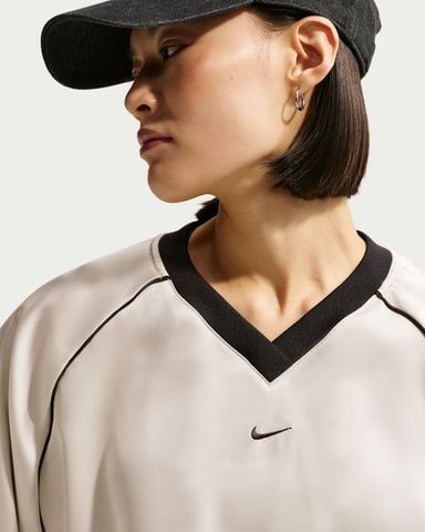 Nike - Áo Tay Ngắn Thể Thao Nữ Sportswear Women's Oversized Satin Top