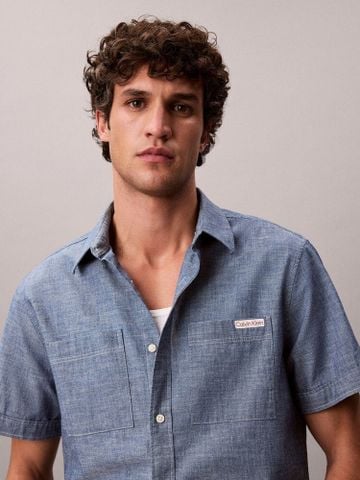 Calvin Klein - Áo Sơ Mi Nam Chambray Classic Button-Down Shirt