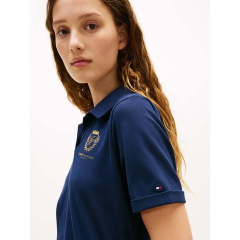 Tommy Hilfiger - Áo Thun Có Cổ Nữ Im Lurex Varsity Reg Polo - 2