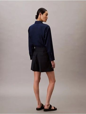 Calvin Klein - Quần ngắn nữ Wool Blend Herringbone Utility Shorts - 3