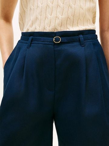 Tommy Hilfiger - Quần Ngắn Nữ Linen Blend Wide Leg Shorts