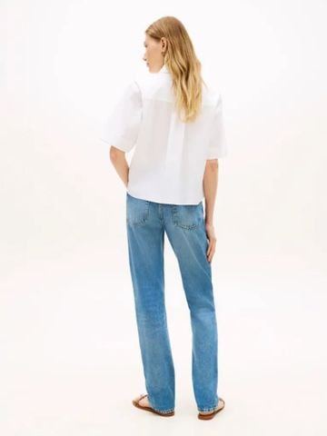 Tommy Hilfiger - Áo Sơ Mi Tay Ngắn Nữ Essential Poplin Short Sleeve Shirt