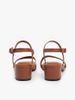 Tommy Hilfiger - Xăng Đan Nữ Leather Contrast Topstitch Block Heel Sandals
