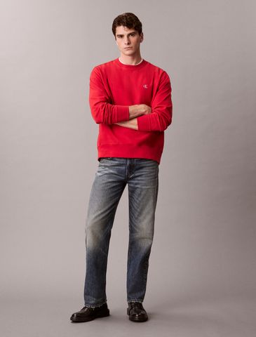 Calvin Klein - Áo nỉ tay dài nam CK Premium Fleece Relaxed Sweatshirt