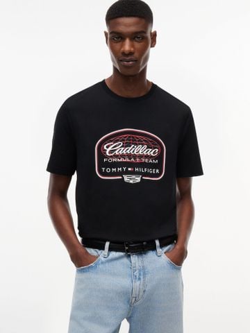 Tommy Hilfiger - Áo Thun Tay Ngắn Nam Cadillac F1 Racing Script Graphic T-Shirt - Black