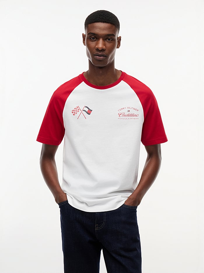 Tommy Hilfiger - Áo Thun Tay Ngắn Nam TH x Cadillac Formula 1® Team Back Graphic Raglan T-Shirt