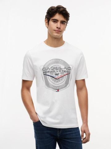 Tommy Hilfiger - Áo Thun Nam Tay Ngắn Camiseta blanca TH x Cadillac Formula 1® Team