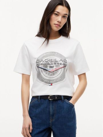 Tommy Hilfiger - Áo Thun Nam Tay Ngắn Camiseta blanca TH x Cadillac Formula 1® Team