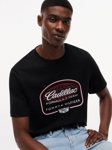 Tommy Hilfiger - Áo Thun Tay Ngắn Nam Cadillac F1 Racing Script Graphic T-Shirt - Black