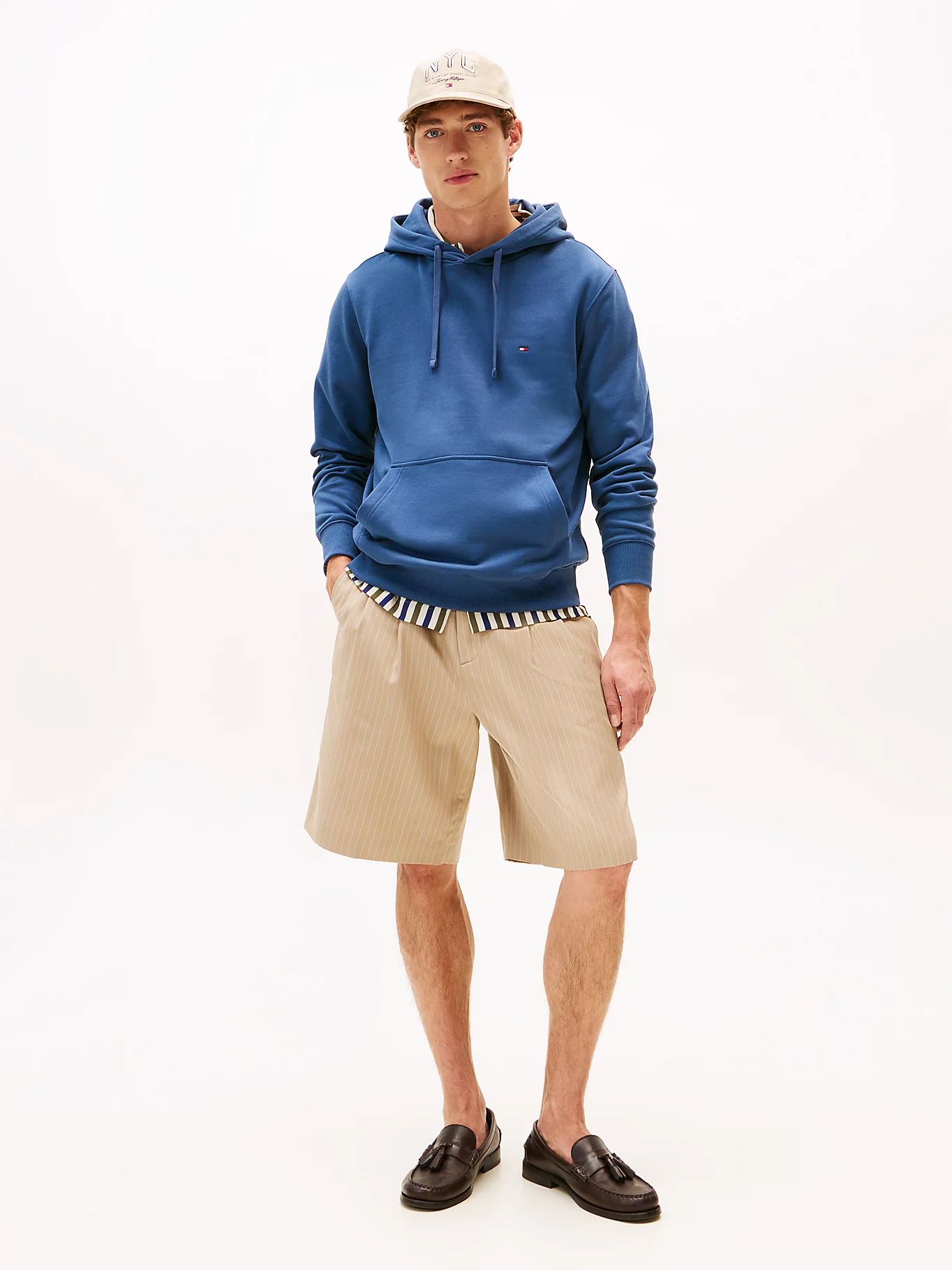 Tommy Hilfiger - Quần ngắn nam Pinstripe Pleated Shorts