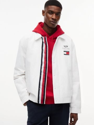 Tommy Hilfiger - Áo Khoác Nam Cadillac F1 Racing Chevron Coach Jacket - White
