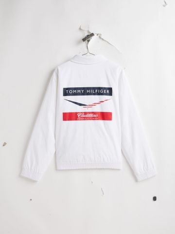 Tommy Hilfiger - Áo Khoác Nam Cadillac F1 Racing Chevron Coach Jacket - White