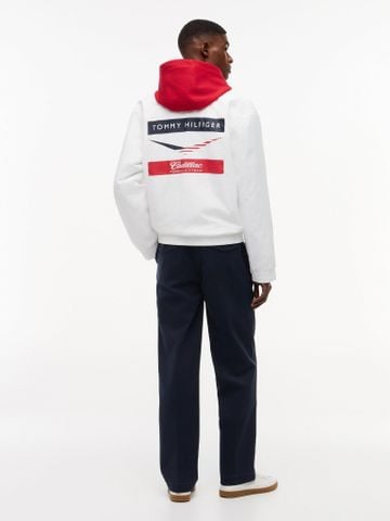 Tommy Hilfiger - Áo Khoác Nam Cadillac F1 Racing Chevron Coach Jacket - White
